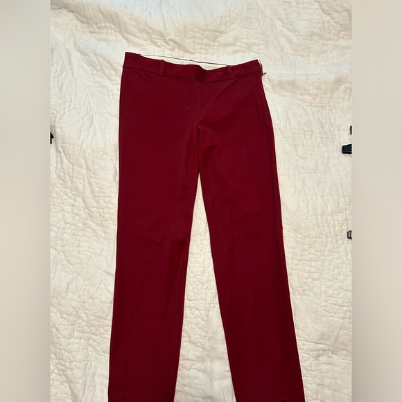 J Crew Factory | Maroon Winnie Scalloped Hem Pant - Picture 4 of 5